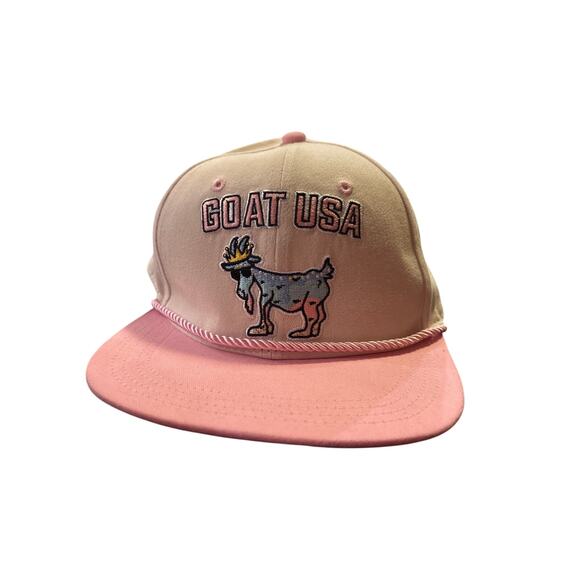 Goat USA, pink, 100% cotton snapback adjustable, lacrosse - Picture 1 of 6